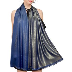 Women's Sparkling Metallic Pashmina Shawls And Wraps Long Party Scarf Solid🖐